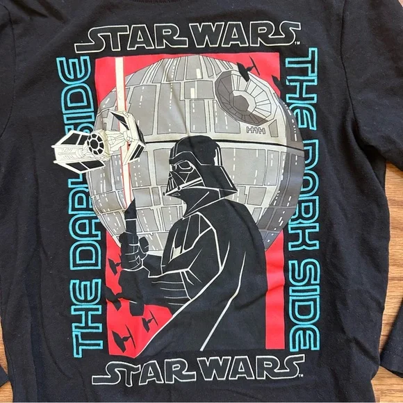 Lot 3x Star Wars Jumping Beans Boys Size 7 Small Long Shirts Darth Vader EUC! - Picture 8 of 10